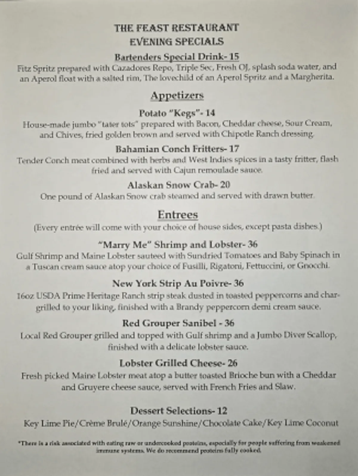 Evening Specials Monday 8-11-25 – Holmes Beach’s Must‑Try Menu Tonight